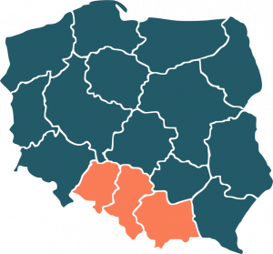 Mapa Polski - zasięg działania